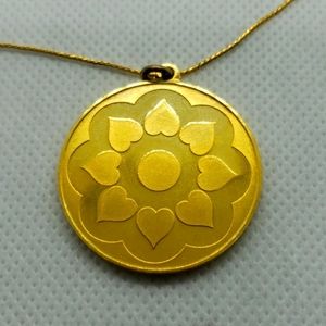 24k over sterling silver pendant